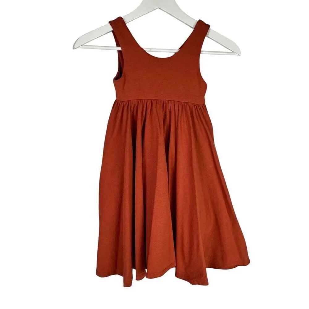 Remie Girl sleeveless twirl dress size 6 Suntan